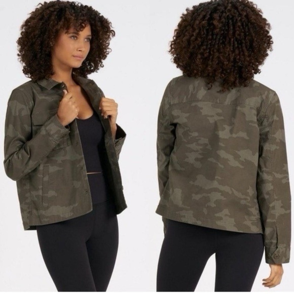 NEW Vuori Womens Ripstop Jacket Oregano Camo Green Utility Field Jacket SMALL